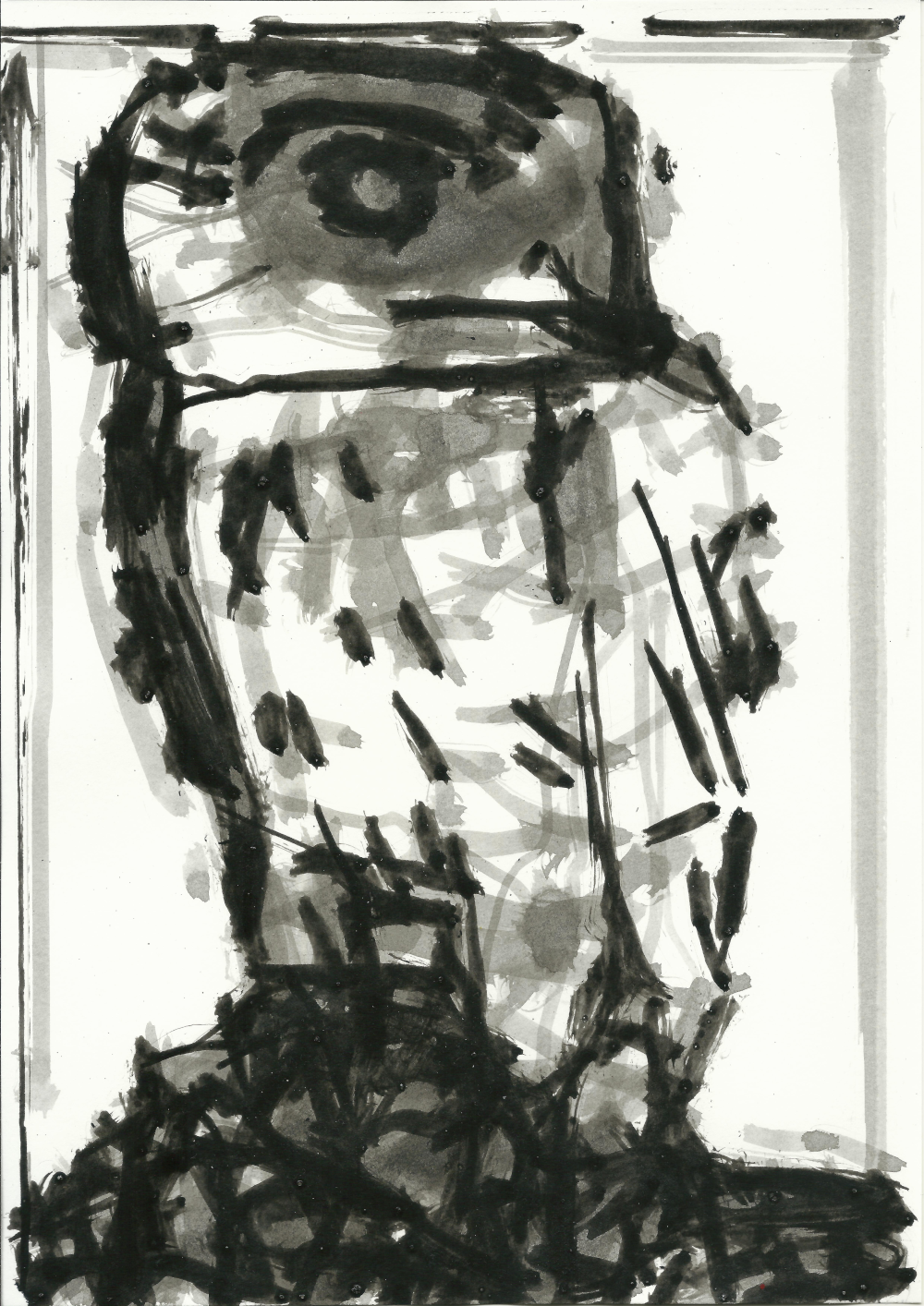 Enamel on paper (210x297mm, 2024)
