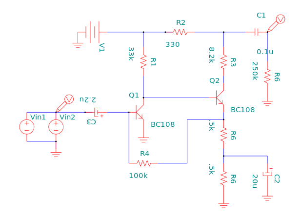 Circuito de Fuzz Face.
